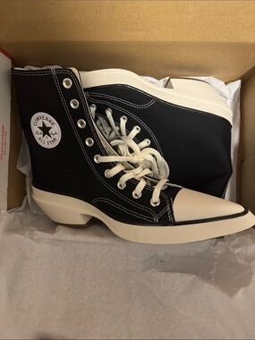 Converse Black and Cream Lace-Up Cowboy Boots